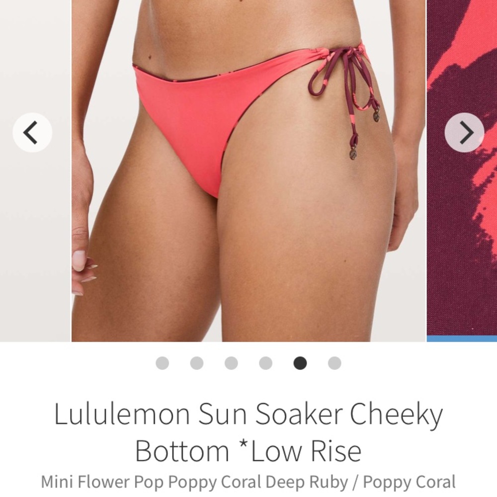 🍋Lululemon sun soaker cheeky bottom *reversible